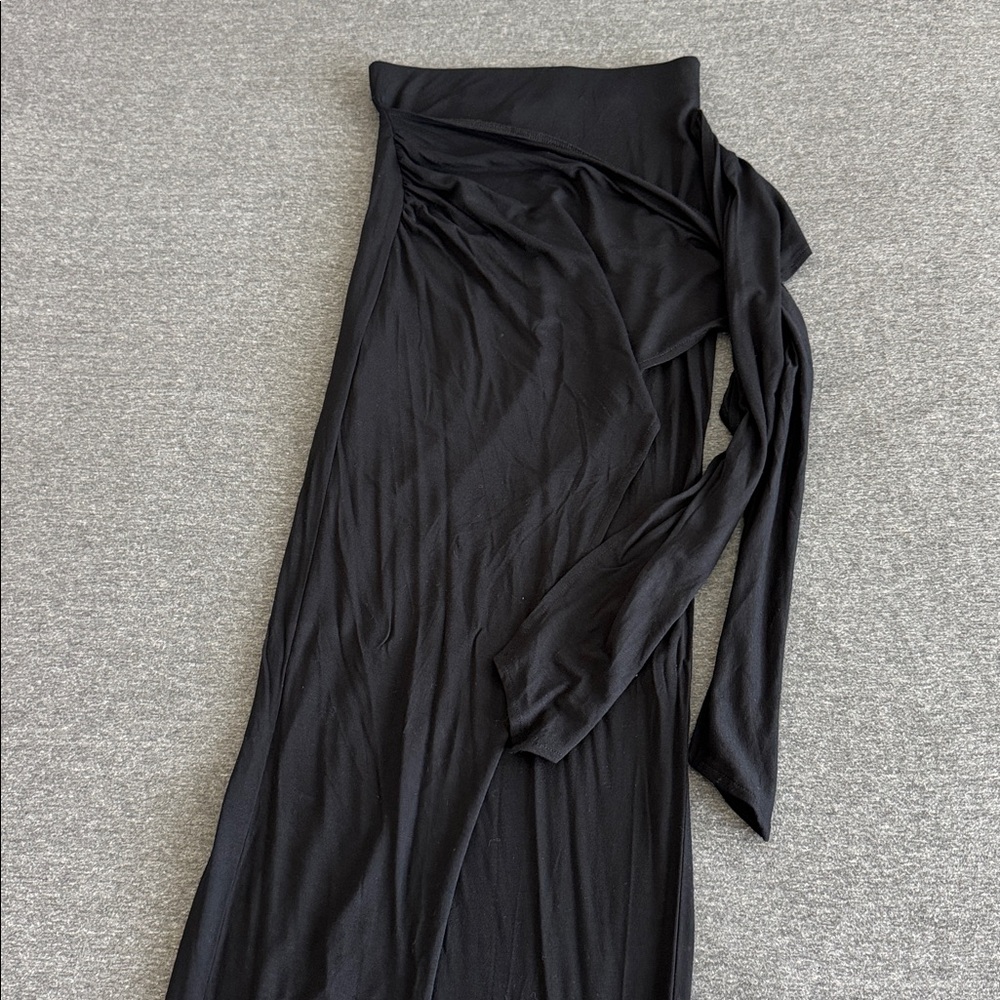 ASOS Black Maxi Maternity Wrap Skirt